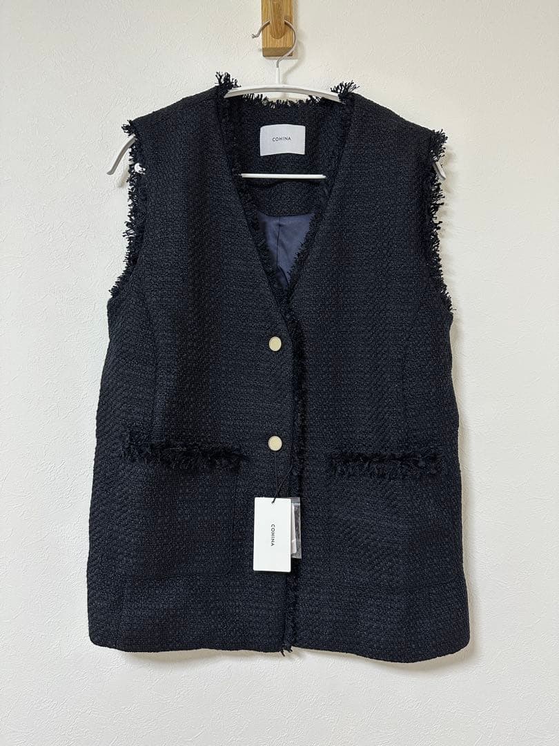 COHINA ミックスツイードジレ