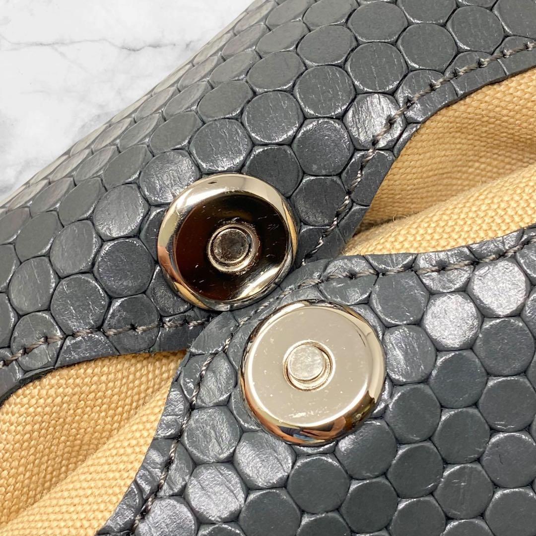 未使用 ヒロコハヤシ カルディナーレ クラッチバッグ チャコールグレー バッグ