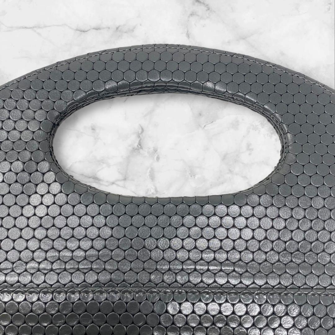 未使用 ヒロコハヤシ カルディナーレ クラッチバッグ チャコールグレー バッグ