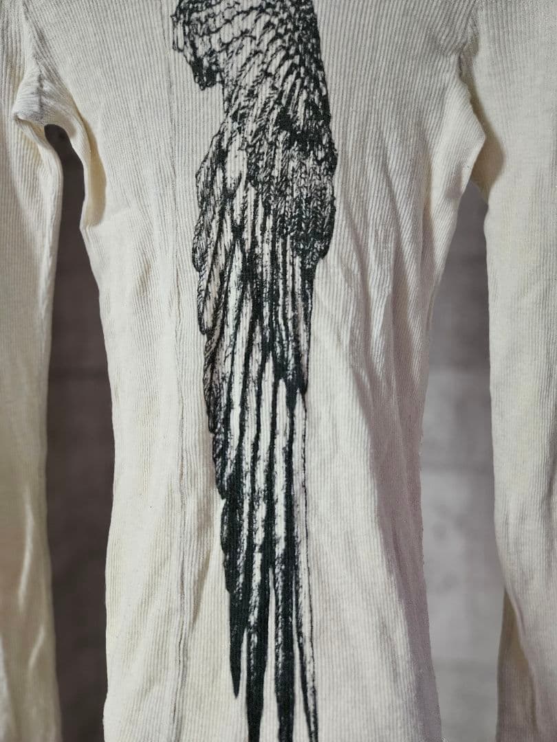 IFSIXWASNINE バックプリントウイングリブカットソー