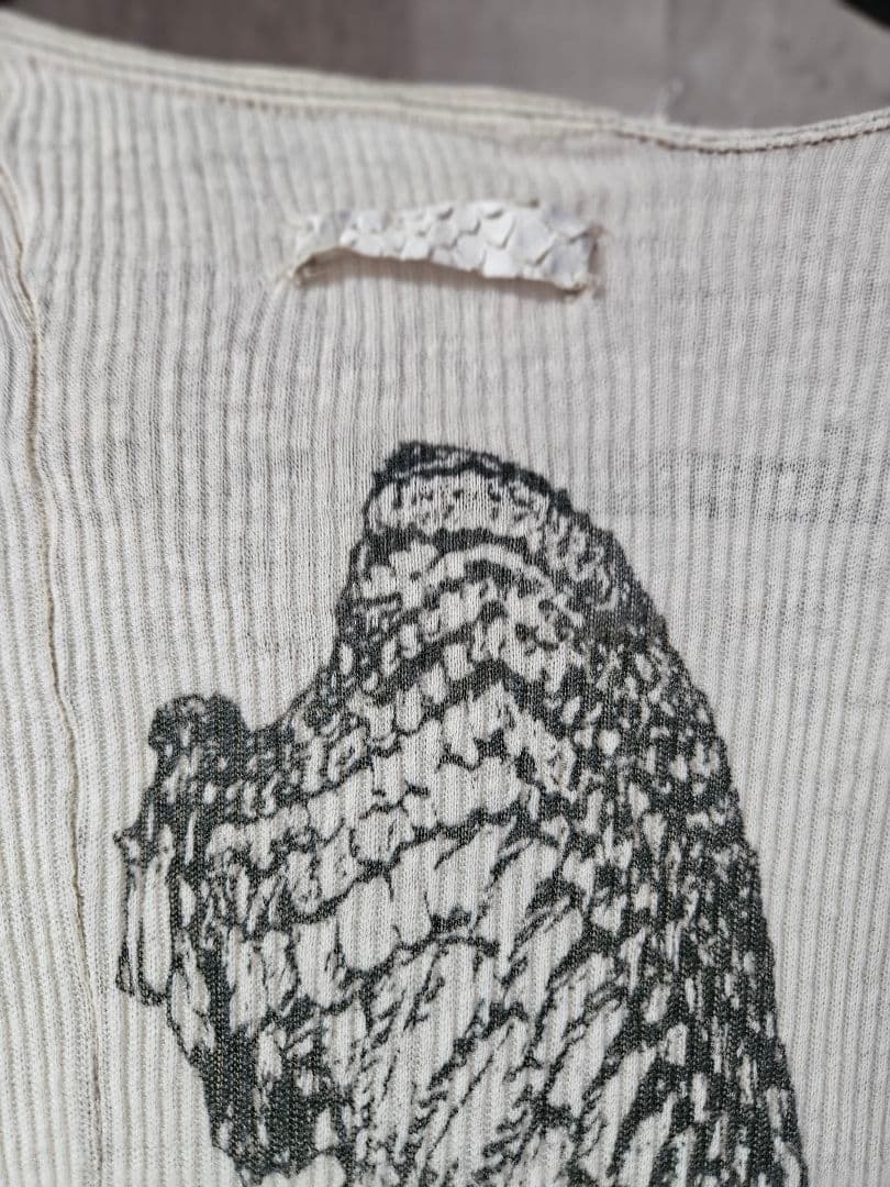 IFSIXWASNINE バックプリントウイングリブカットソー