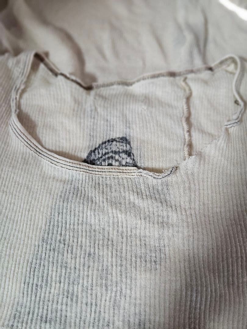 IFSIXWASNINE バックプリントウイングリブカットソー