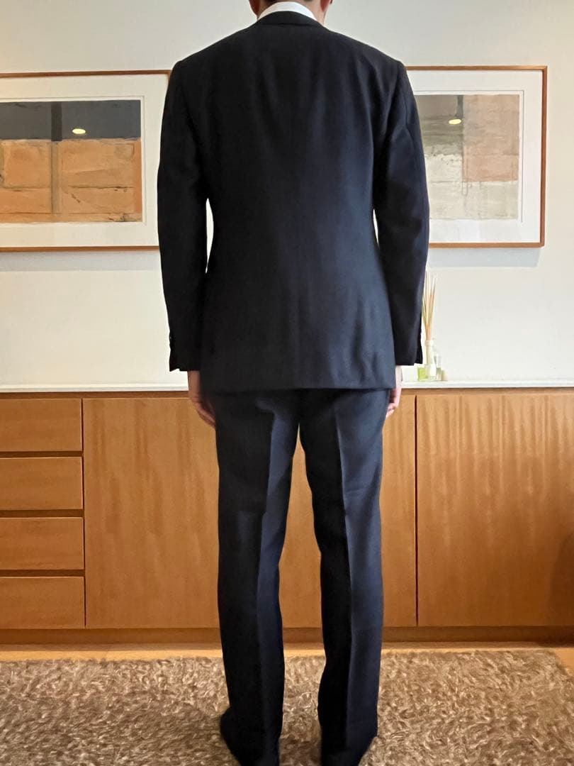 ビームスF★チャコールグレー スリムフィット ビジネススーツ