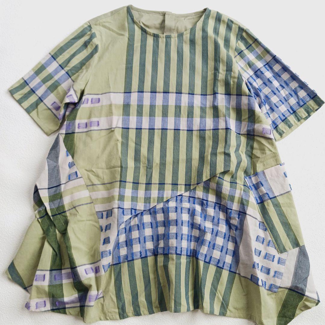 新品タグ付♬三星ドレス　ジェニーギャルソン　シャツ　チュニック　大きいサイズ44