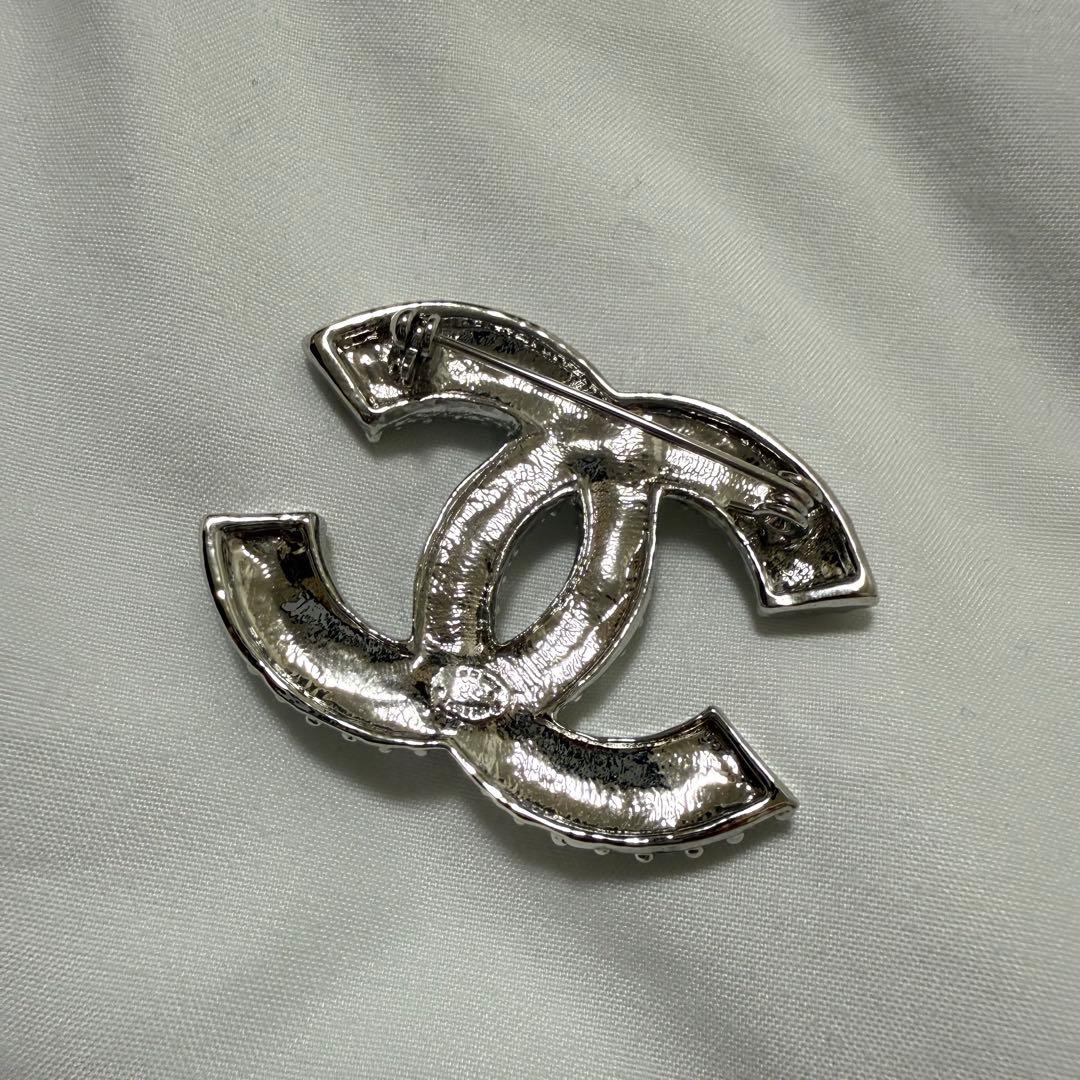 CHANEL シャネル ブローチ シルバー パール ココマーク