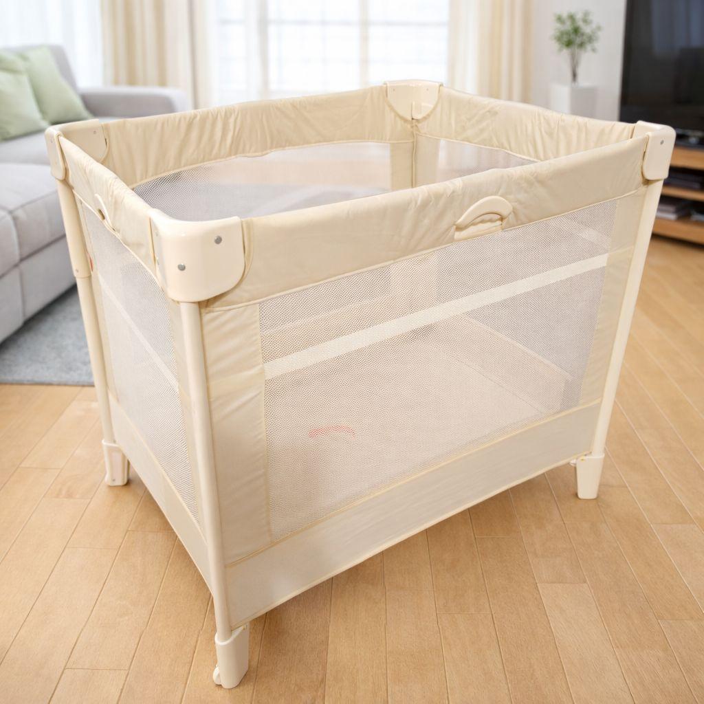 美品 Aprica アップリカ ココネルエアー　ベビーベッド　折りたたみ