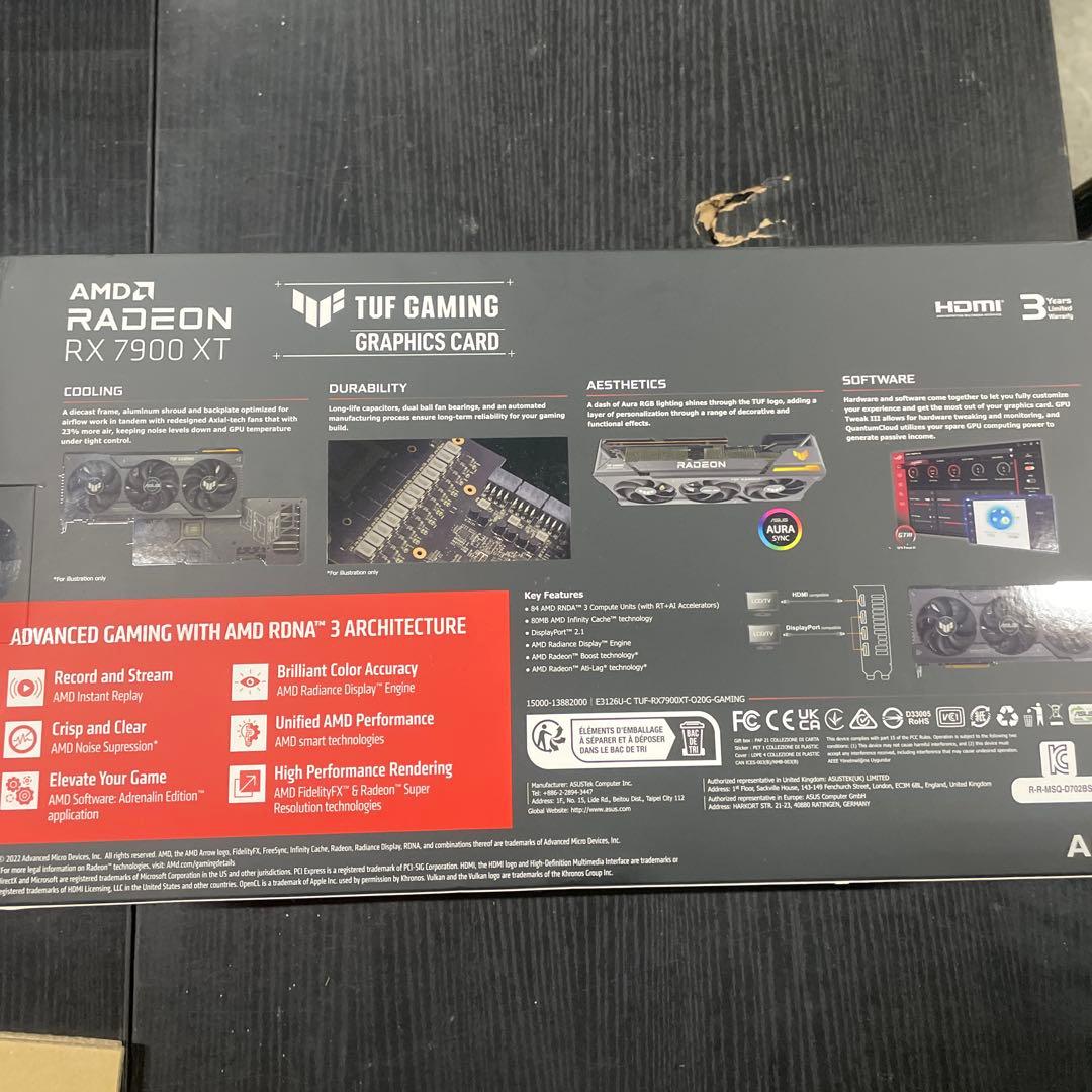 ASUS TUF GamingRadeon RX7900XTグラフィックスカード