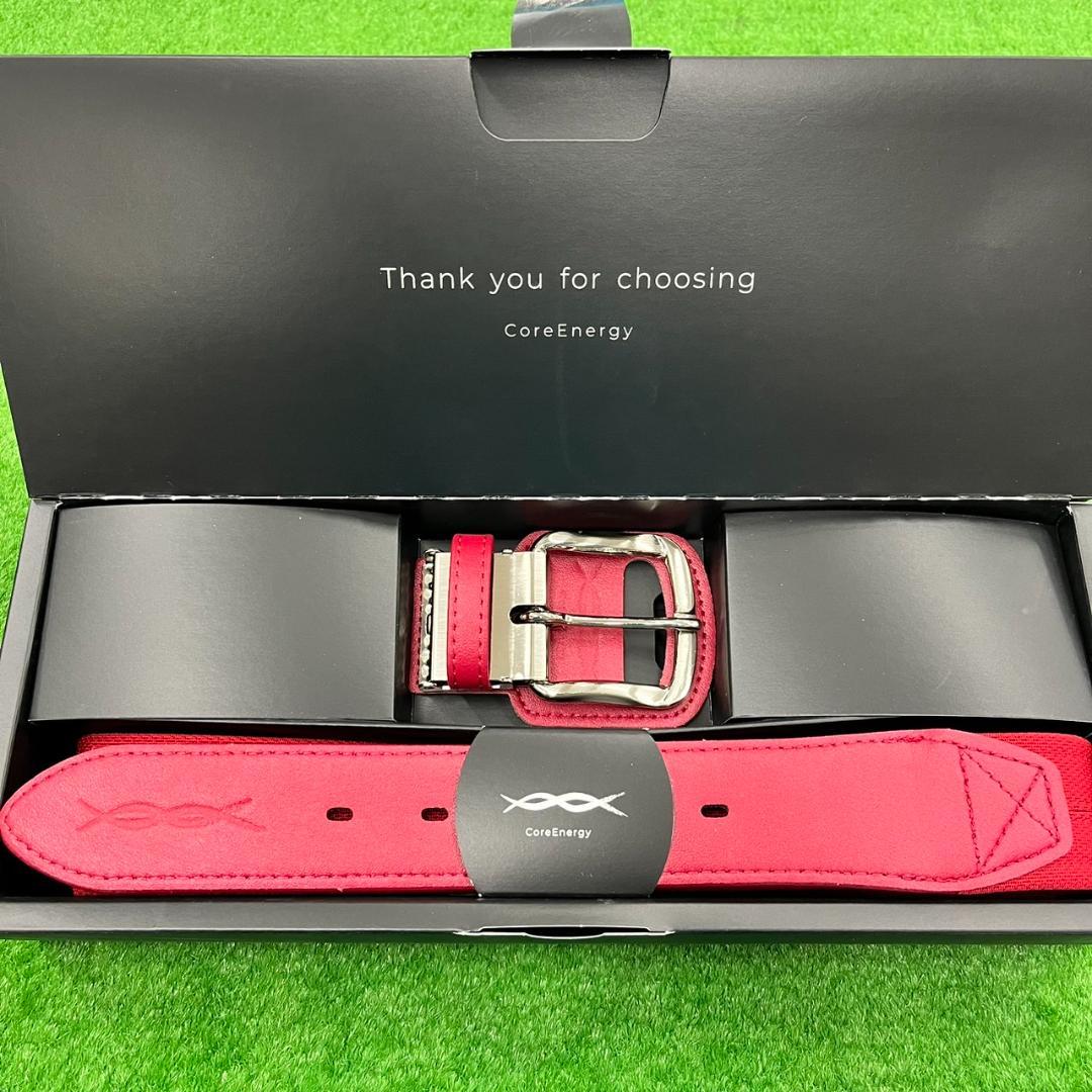 特別価格　箱なし　野球専用ベルト　コアエナジー 3　レッド /シルバー　ベルト
