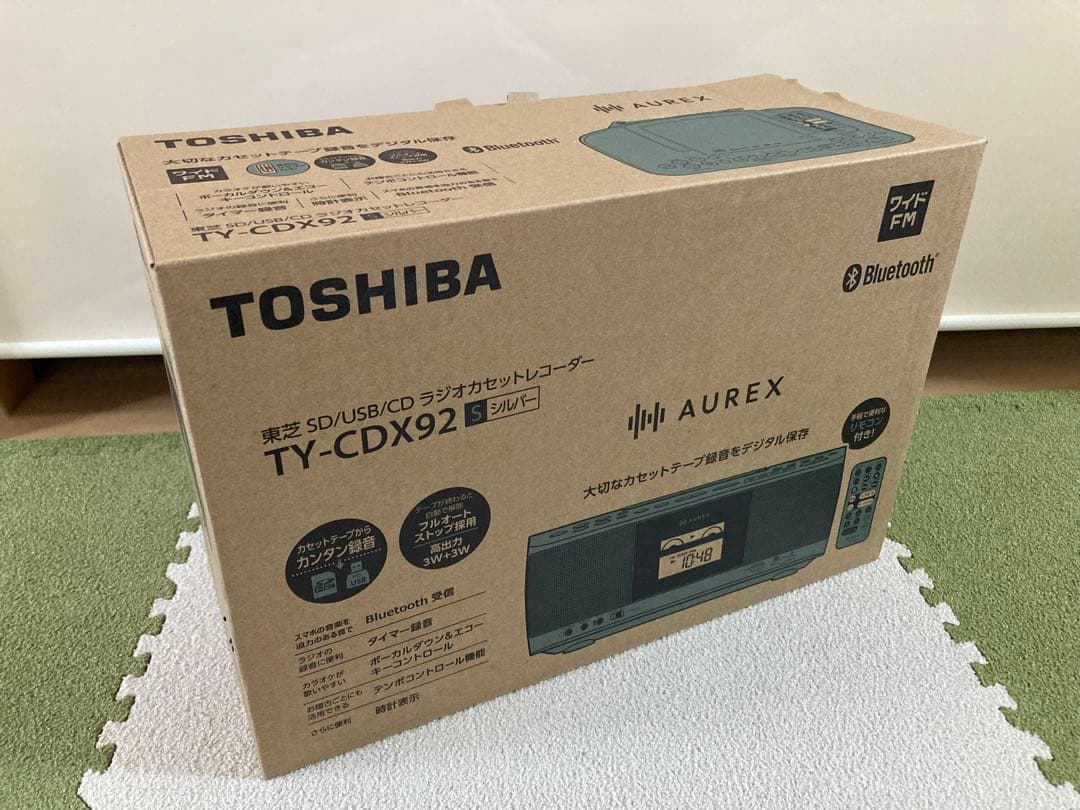【新品同様】保証有AUREX TY-CDX92 CD・USB・カセットレコーダー