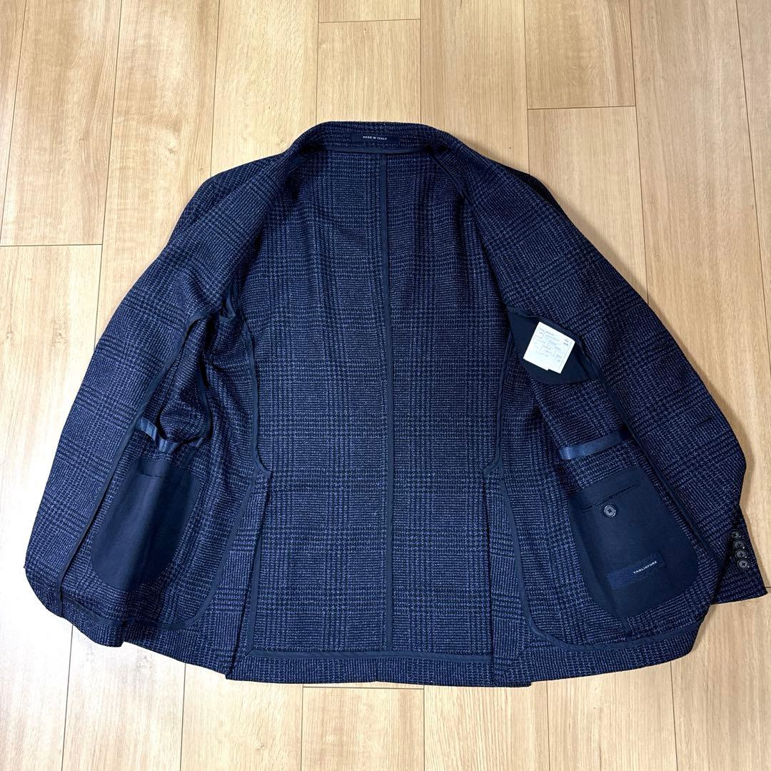 【TAGLIATORE】ネイビー チェック柄 ダカール ジャケット