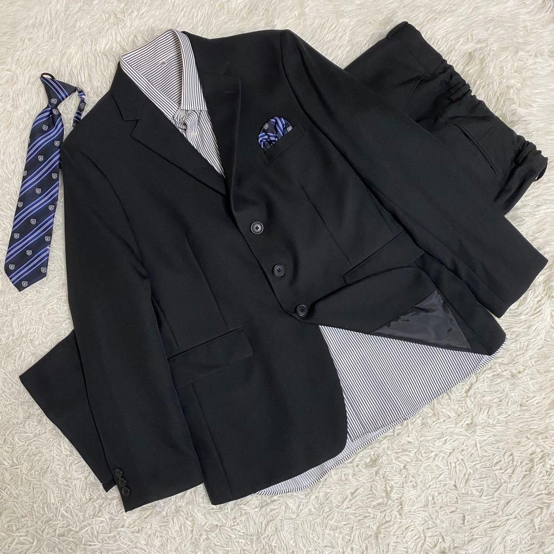 極美品✨オリバーハウス フォーマルスーツ5点セット　男の子170cm 黒