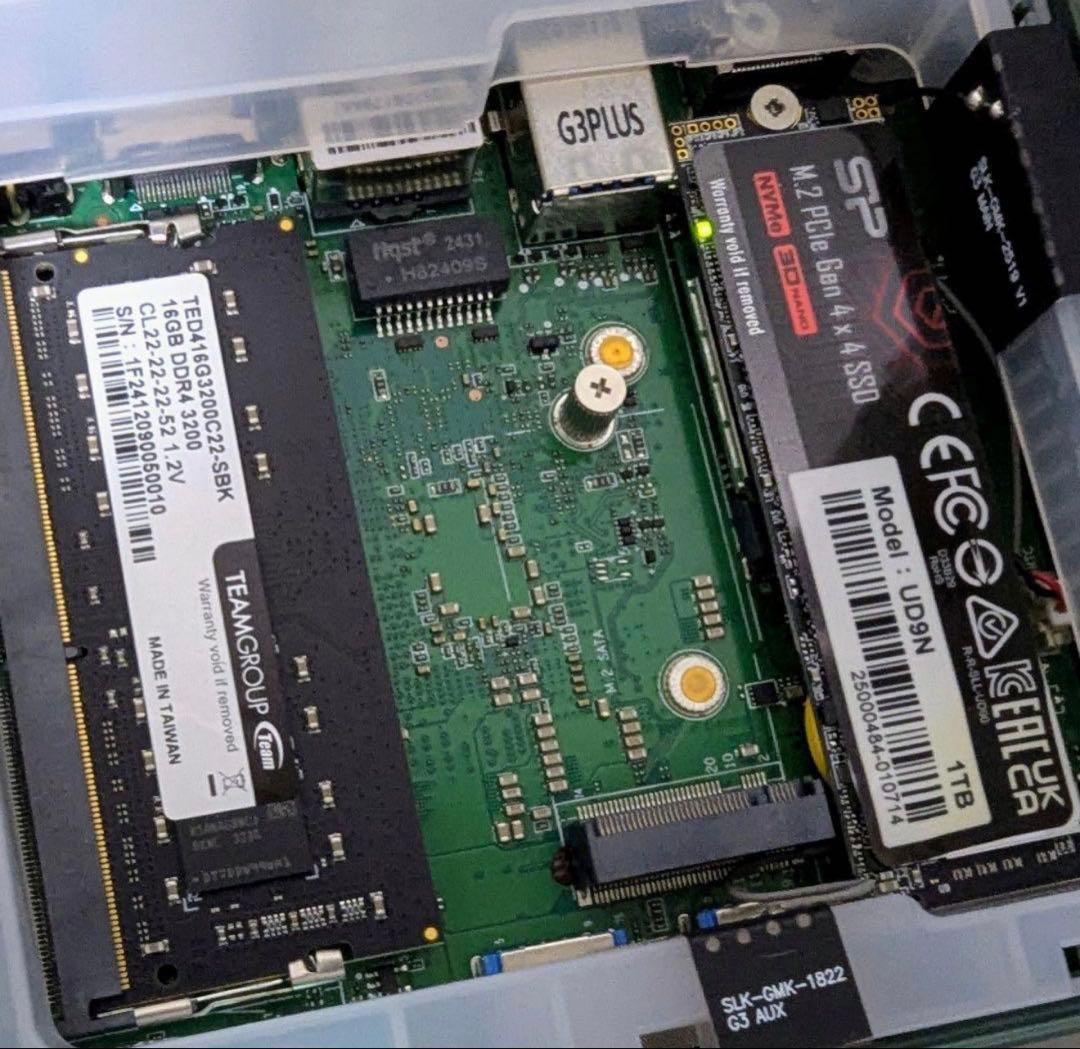 GMKtec ミニPC Intel N150（16GB/1TB）に増設