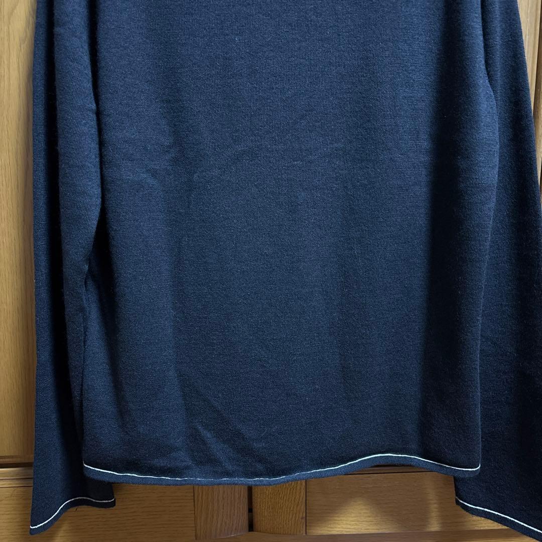 エルメスHERMESメンズカシミアと綿　混ニット　ブラックＭ