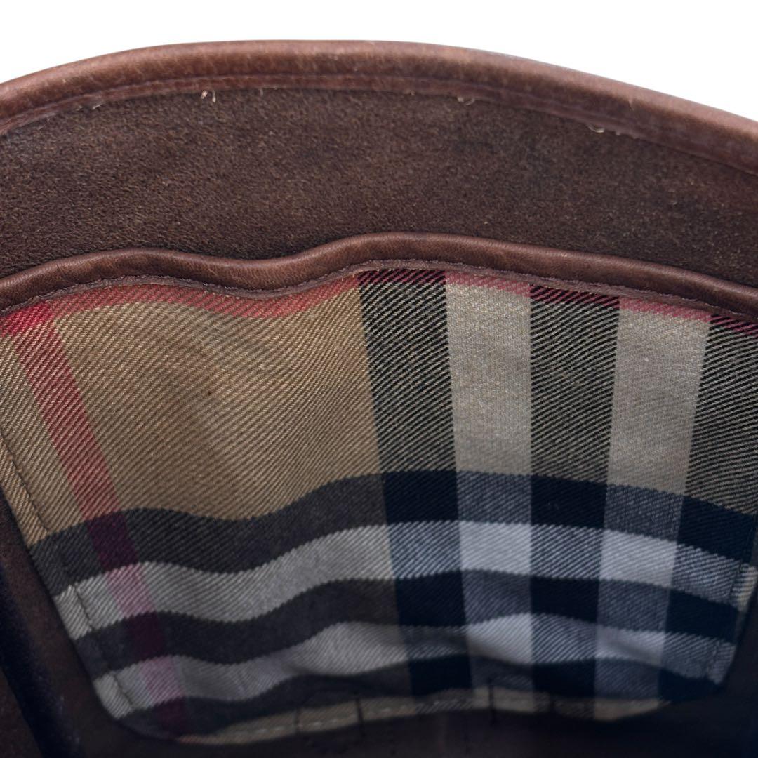 Burberry バーバリー　本革　ショルダーバッグ 茶 ヴィンテージ　レザー