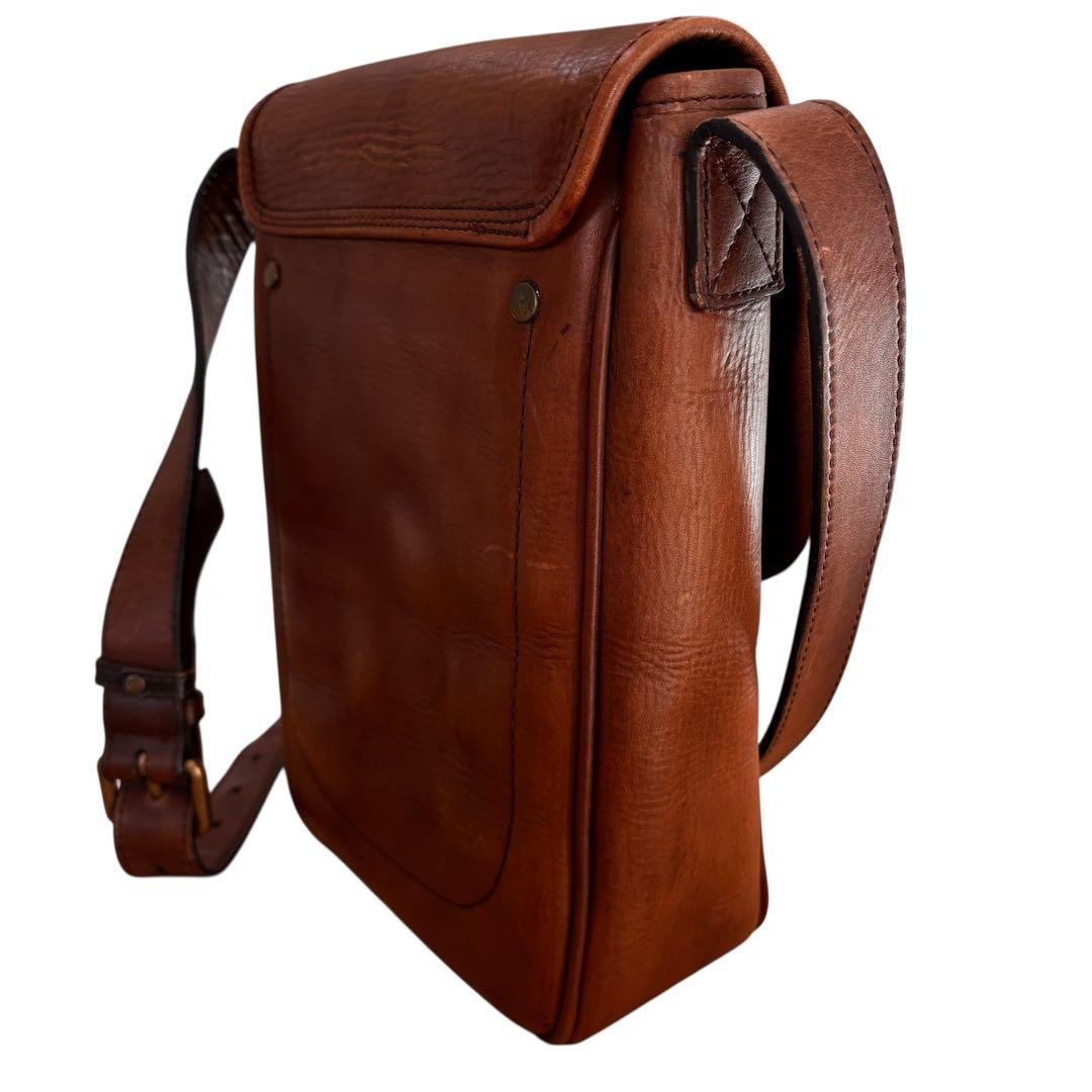 Burberry バーバリー　本革　ショルダーバッグ 茶 ヴィンテージ　レザー