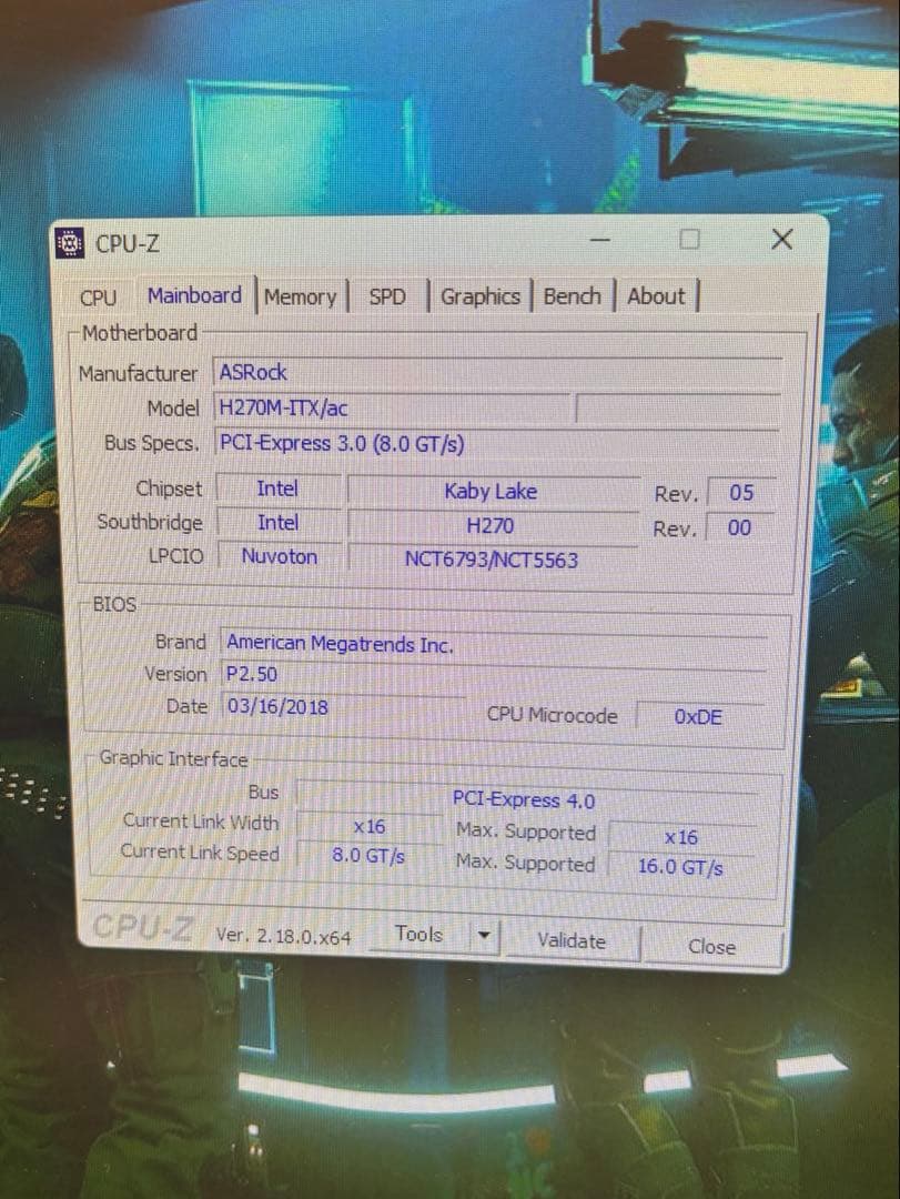intel Core i7 7700K＋H270M-ITXマザーボード 訳アリ