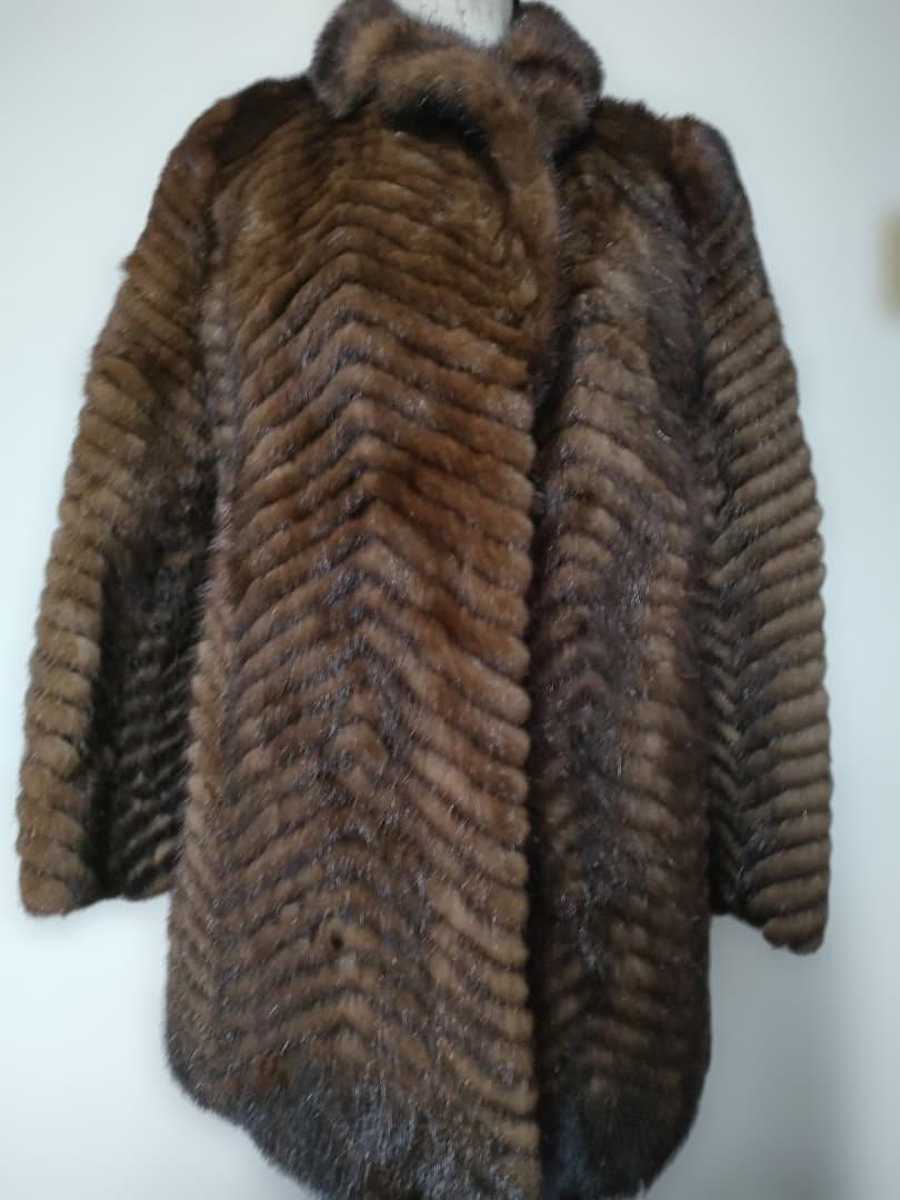 3 超美品　エンバ　EMBA 毛皮　ファーコート　ダークミンク