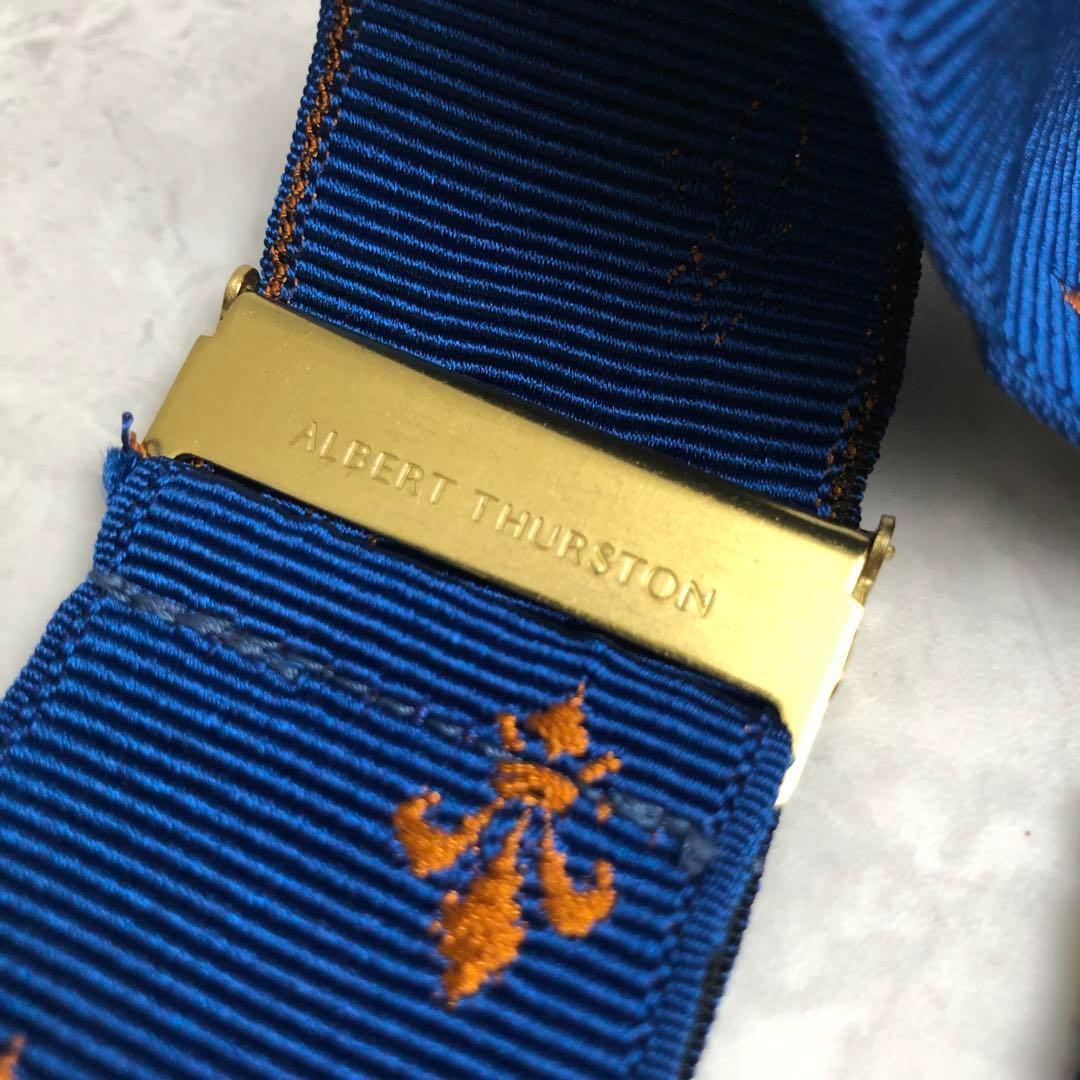 ★美品★ THURSTON サスペンダー 青 オレンジ ブレイシーズ
