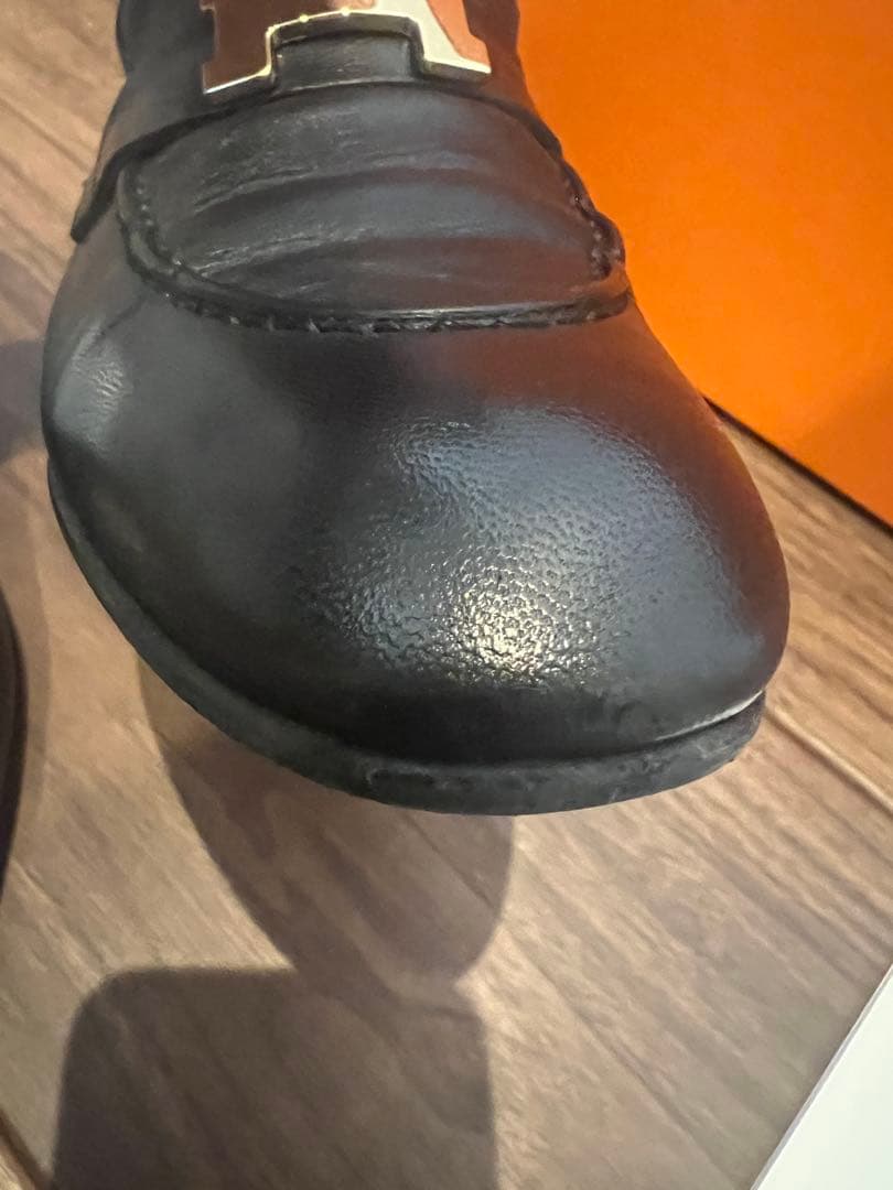 HERMES モカシンパリ 37 ローファー