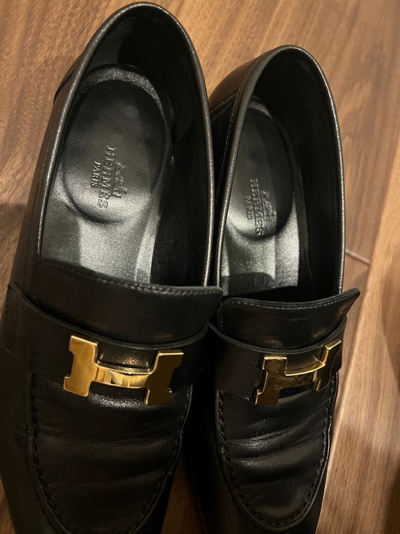 HERMES モカシンパリ 37 ローファー
