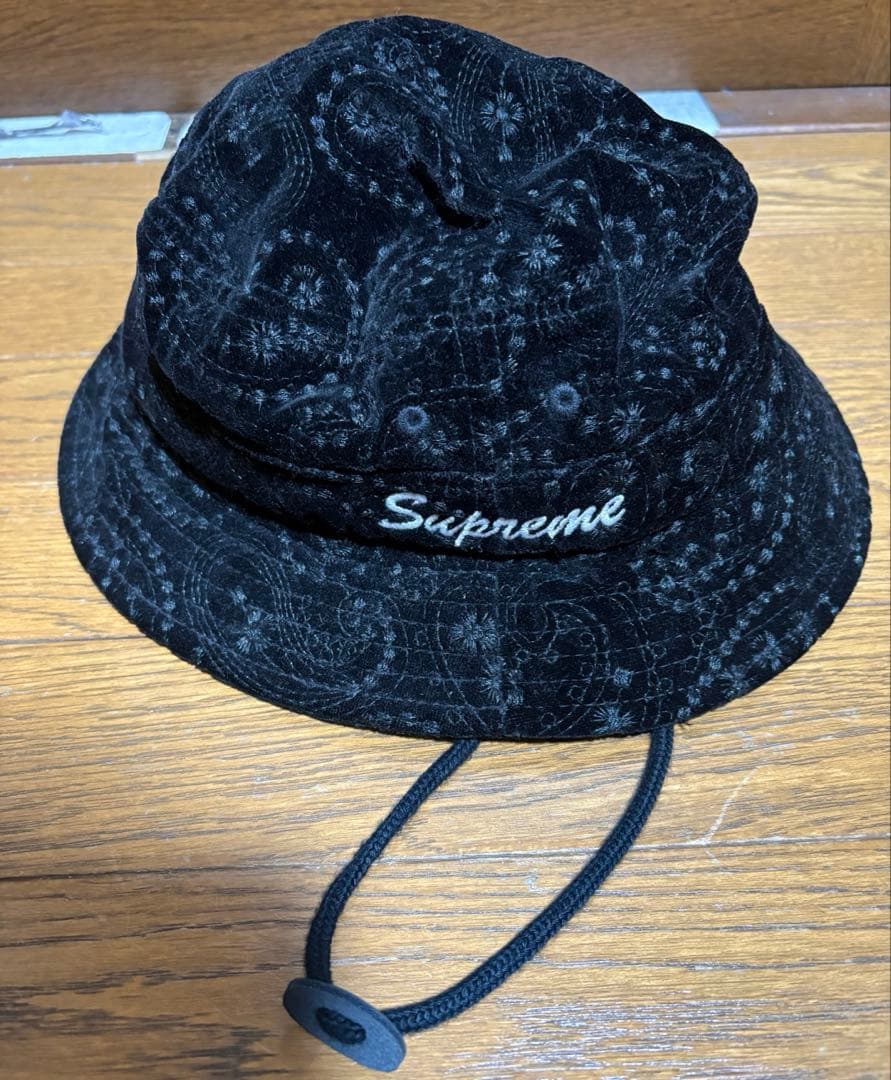 Supreme Velvet Paisley Boonie ペイズリー　M/L