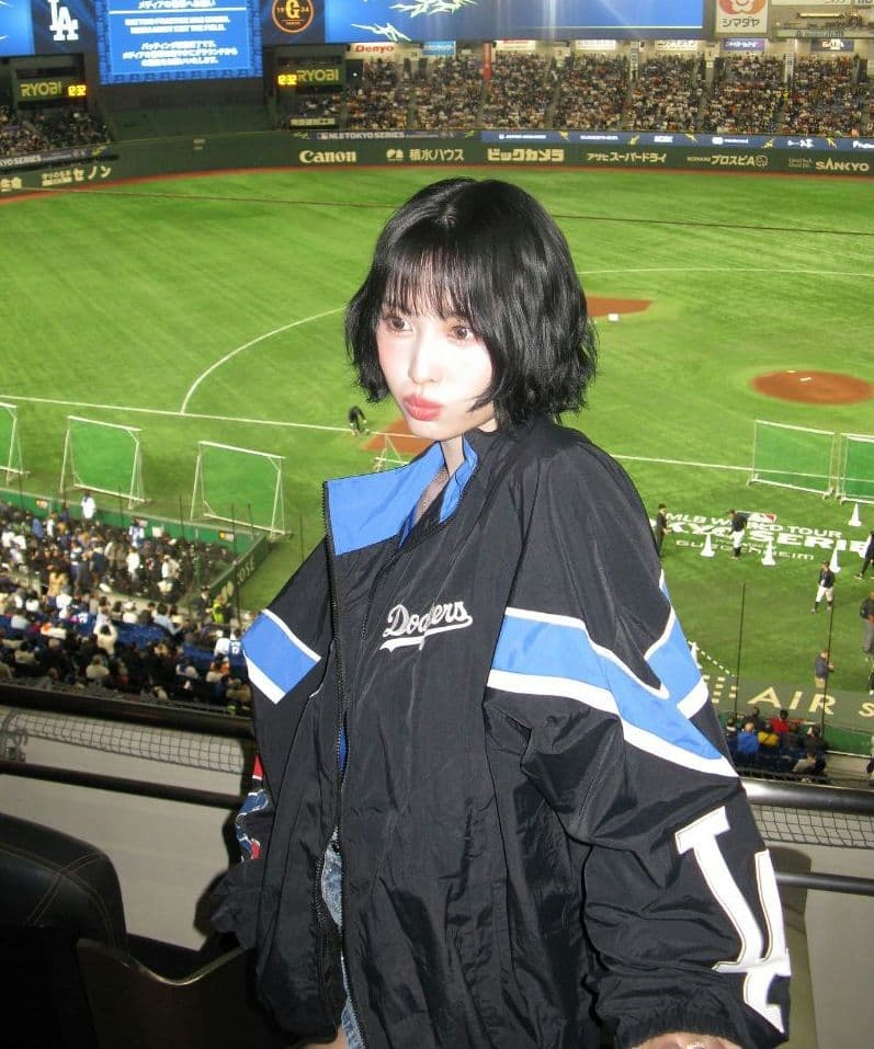 MOMO着用 配色ナイロンジャケット MLB東京シリーズ