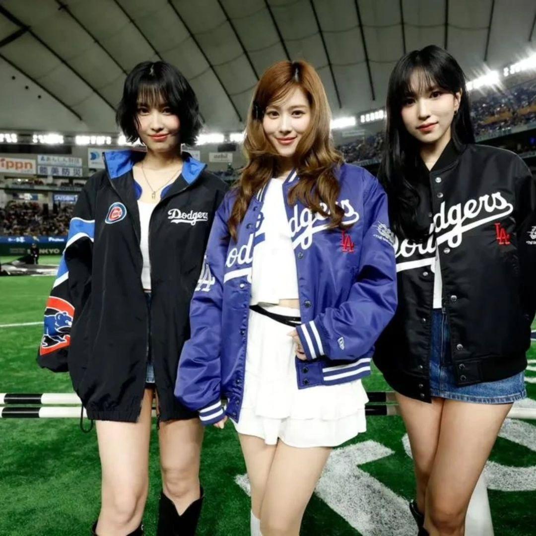 MOMO着用 配色ナイロンジャケット MLB東京シリーズ