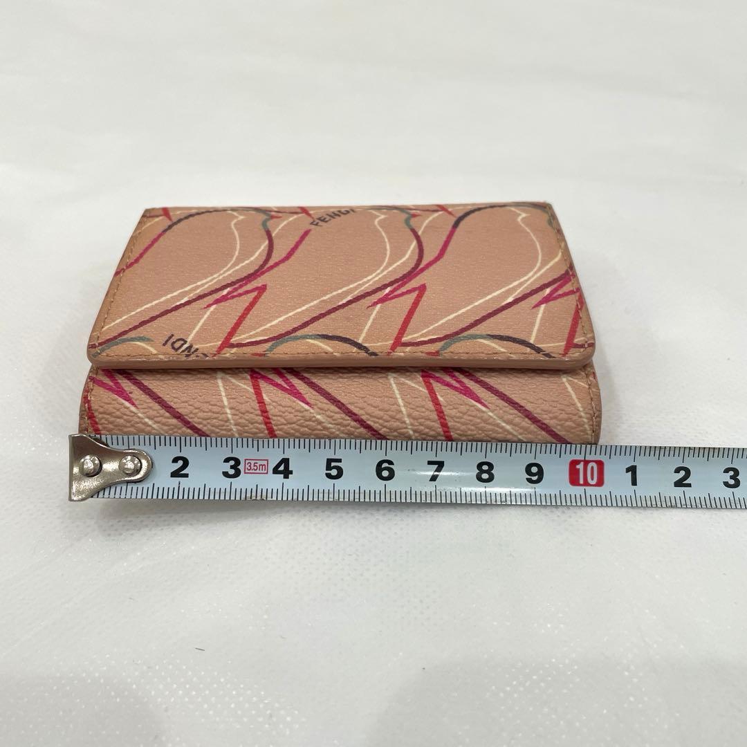 FENDI カードケース　鳥モチーフ　美品　ピンク/ベージュ
