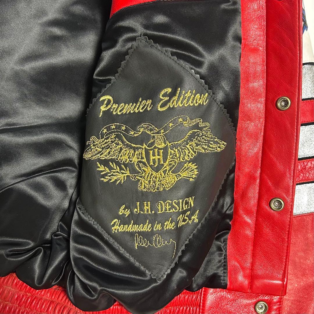 希少JEFF HAMILTON シカゴ・ブルズ レザースタジャン レッド M