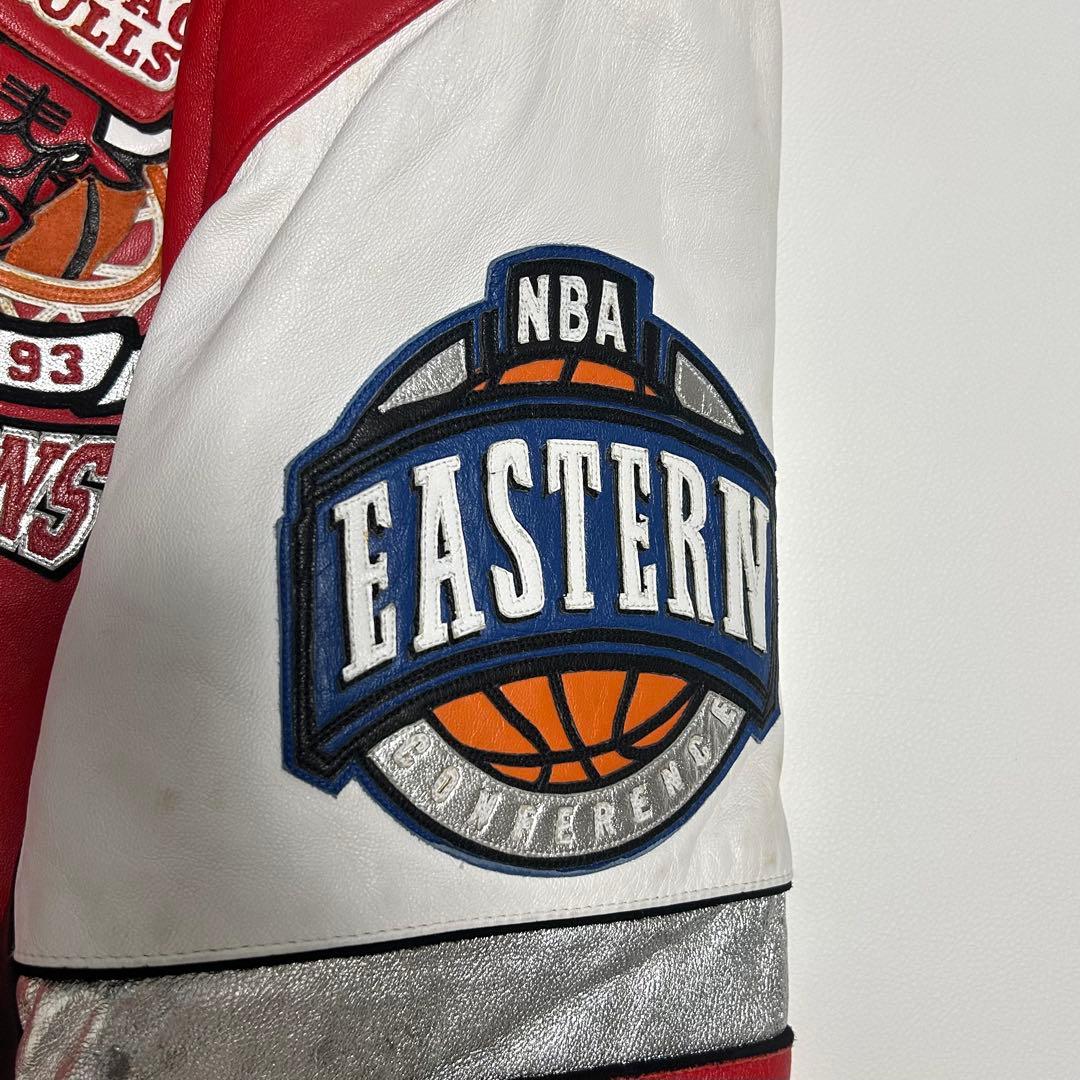 希少JEFF HAMILTON シカゴ・ブルズ レザースタジャン レッド M