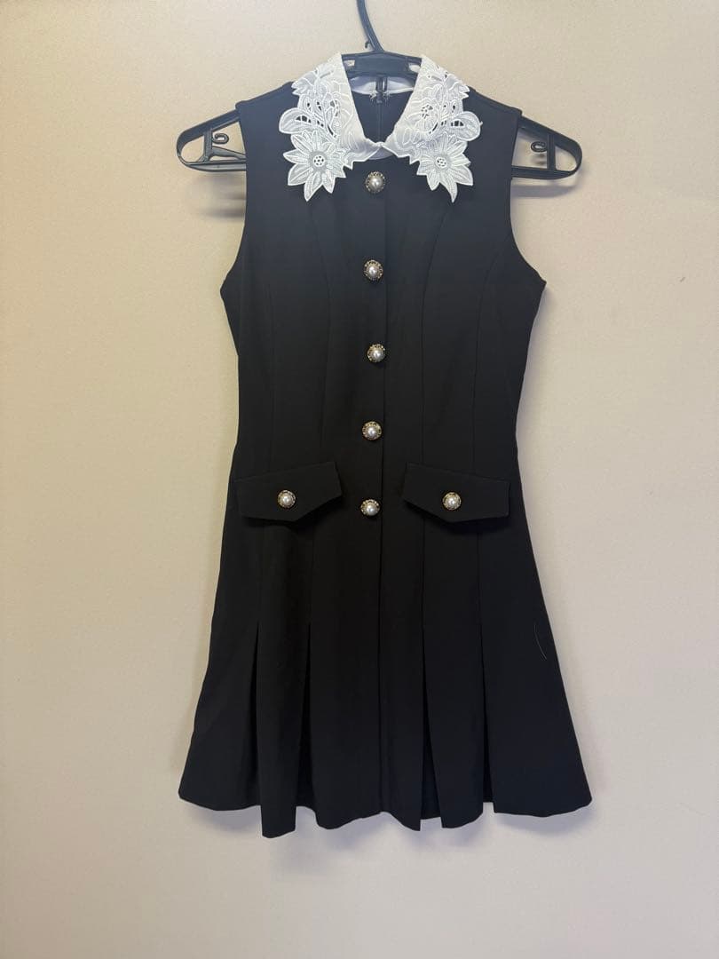 b*様 【an/アン】襟付き/パールボタン/ポケットデザイン/ Aライン/キャバ