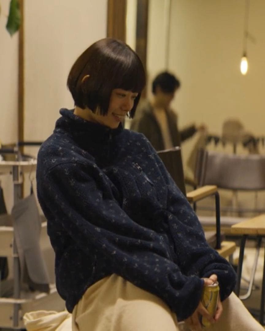 ほ*の様 杉咲花 LL.Bean バーズアイ フリース 色違い 着用 冬のなんか