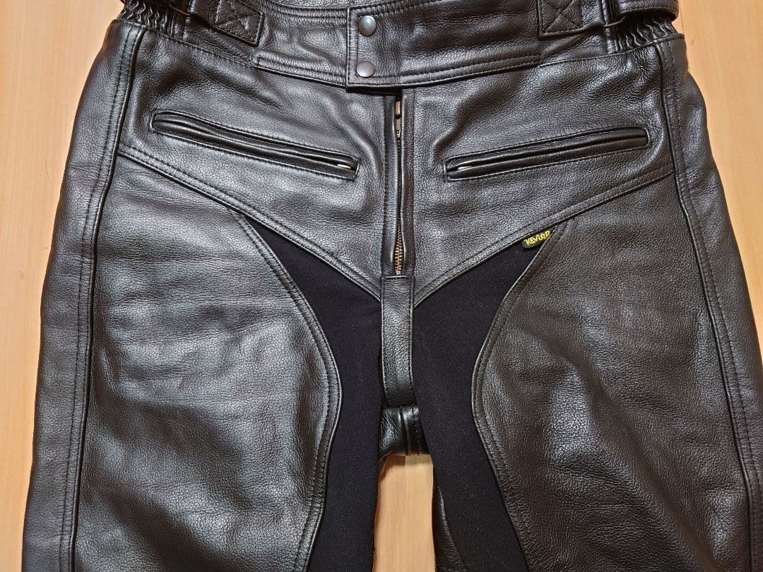 【メンテ済 34】Clooney P04 美品 本革レザーパンツ　プロテクター付