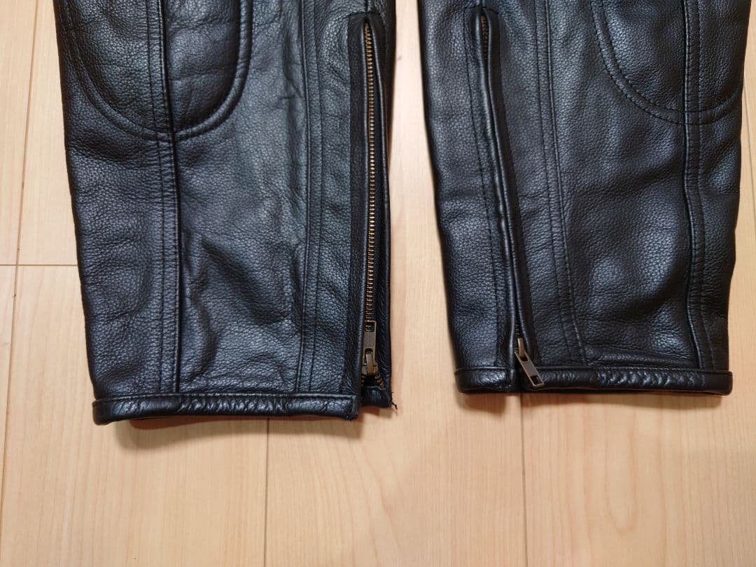 【メンテ済 34】Clooney P04 美品 本革レザーパンツ　プロテクター付