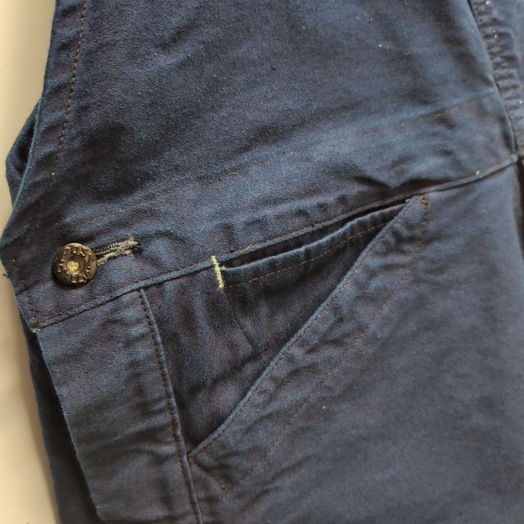 No1 Overalls flat twill indigo ポストオーバーオー