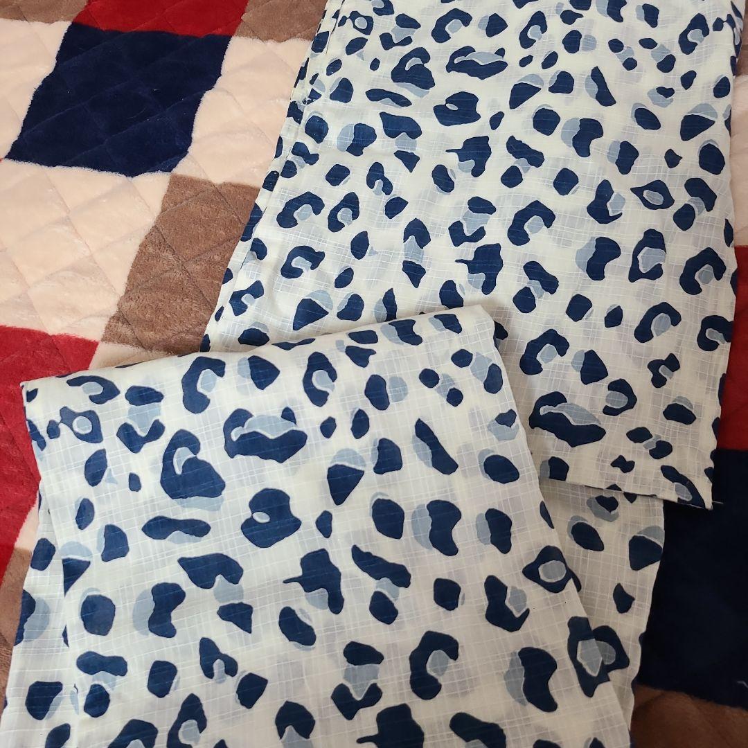 パメオポーズ　青レオパード浴衣　綿　万博やイベントや推し活にも！