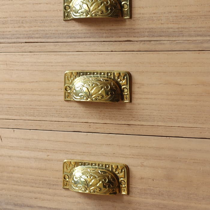 アンティーク 整理箱 タンス 古家具 キリ 引き出し3杯 無塗装