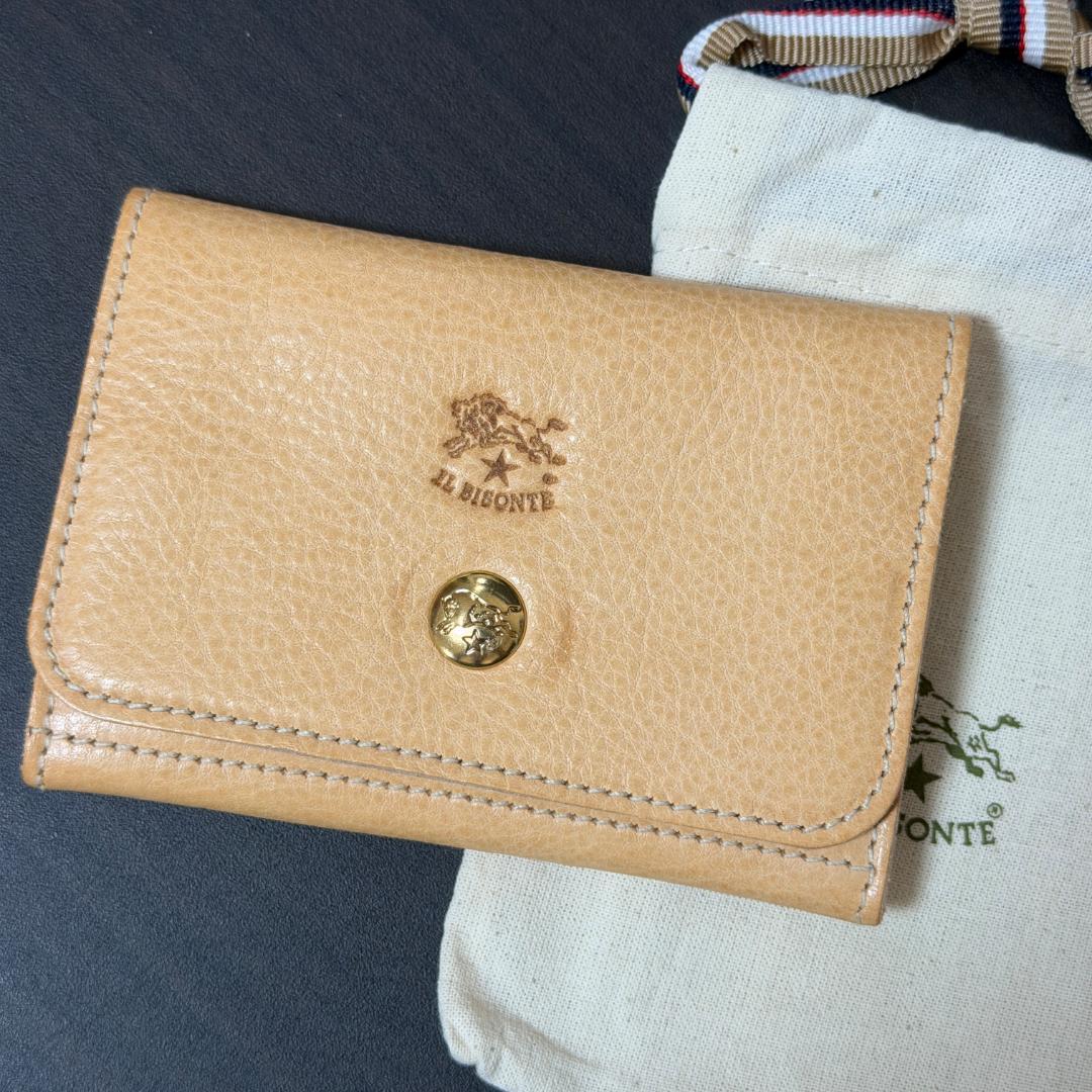 【新品未使用】イルビゾンテ 名刺入れ カードケース ナチュラル
