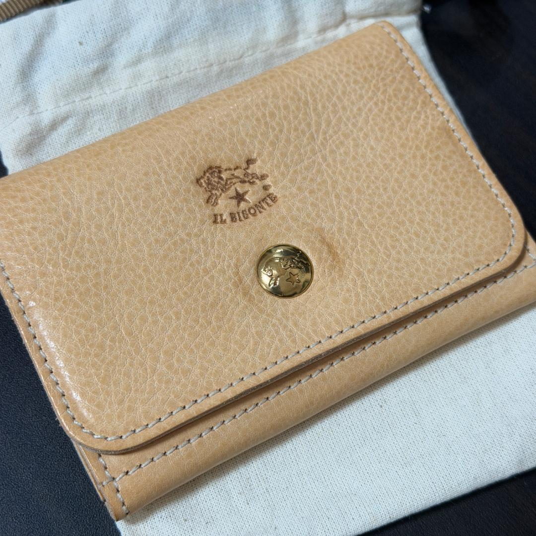 【新品未使用】イルビゾンテ 名刺入れ カードケース ナチュラル