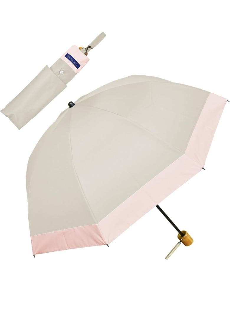 芦屋ロサブラン Rose Blan 日傘 2段折りショート 50cm コンビ