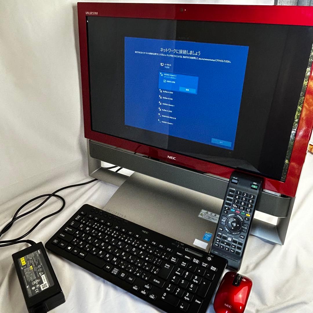 【専用】NEC デスクトップPC VALUESTAR VN770 レッド モニタ