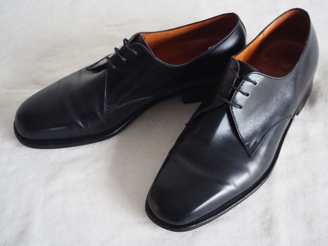 靴 J.M Weston 553 Black Derby Shoes