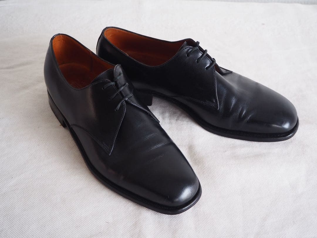 靴 J.M Weston 553 Black Derby Shoes