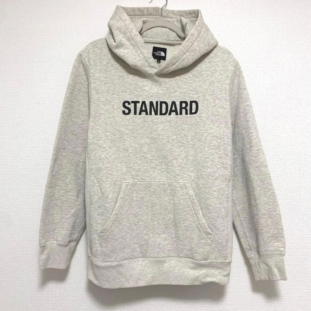 限定ノースフェイス★STANDARD パーカー XL グレー白 オートミール