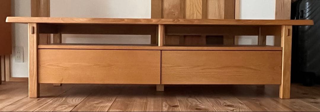 k*m様 頑固おやじ製　栗無垢材　東北の栗の木で作ったTVボード　オイル仕上げ