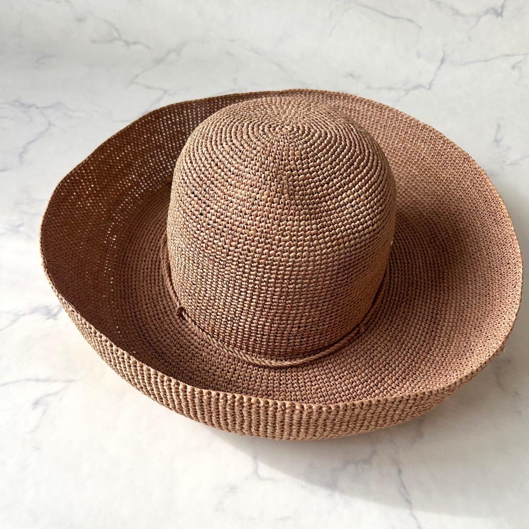 【極美品】ヘレンカミンスキー プロヴァンス12 麦わら帽子 ヌガー ラフィア