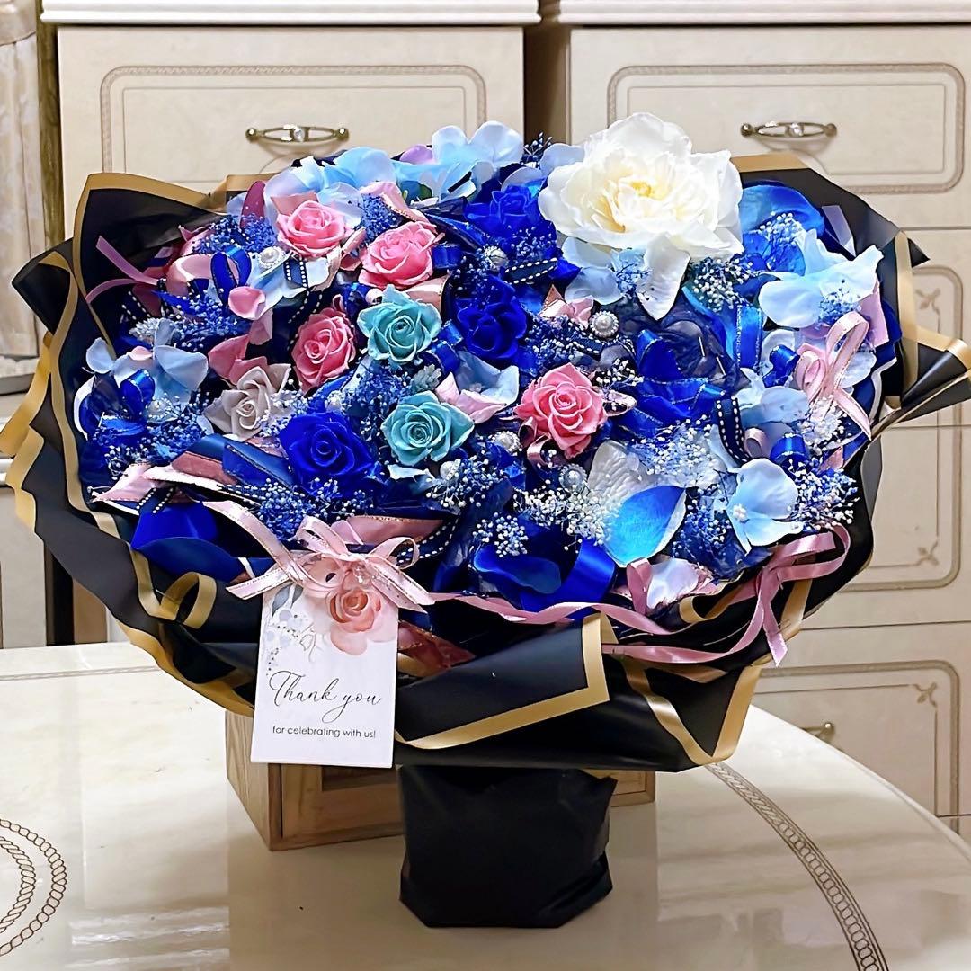 ✨特大✨ボリュームのある花束✨ミックスバラプリザ＆アーティフィシャルアレンジ✨✨