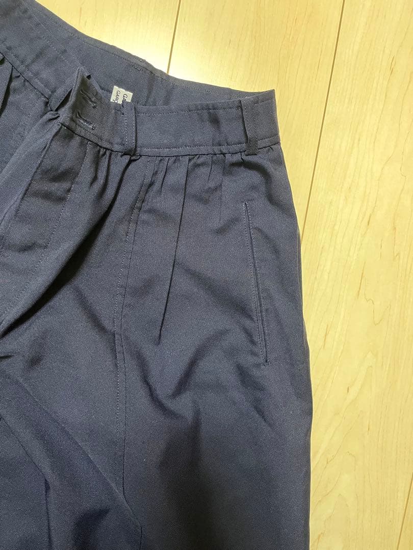 コムデギャルソンコムデギャルソン　サルエルパンツ　ネイビーSサイズ