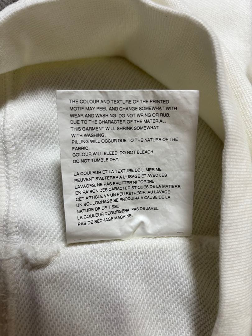 CDG バックロゴプリントスウェット トレーナー　ホワイト　S