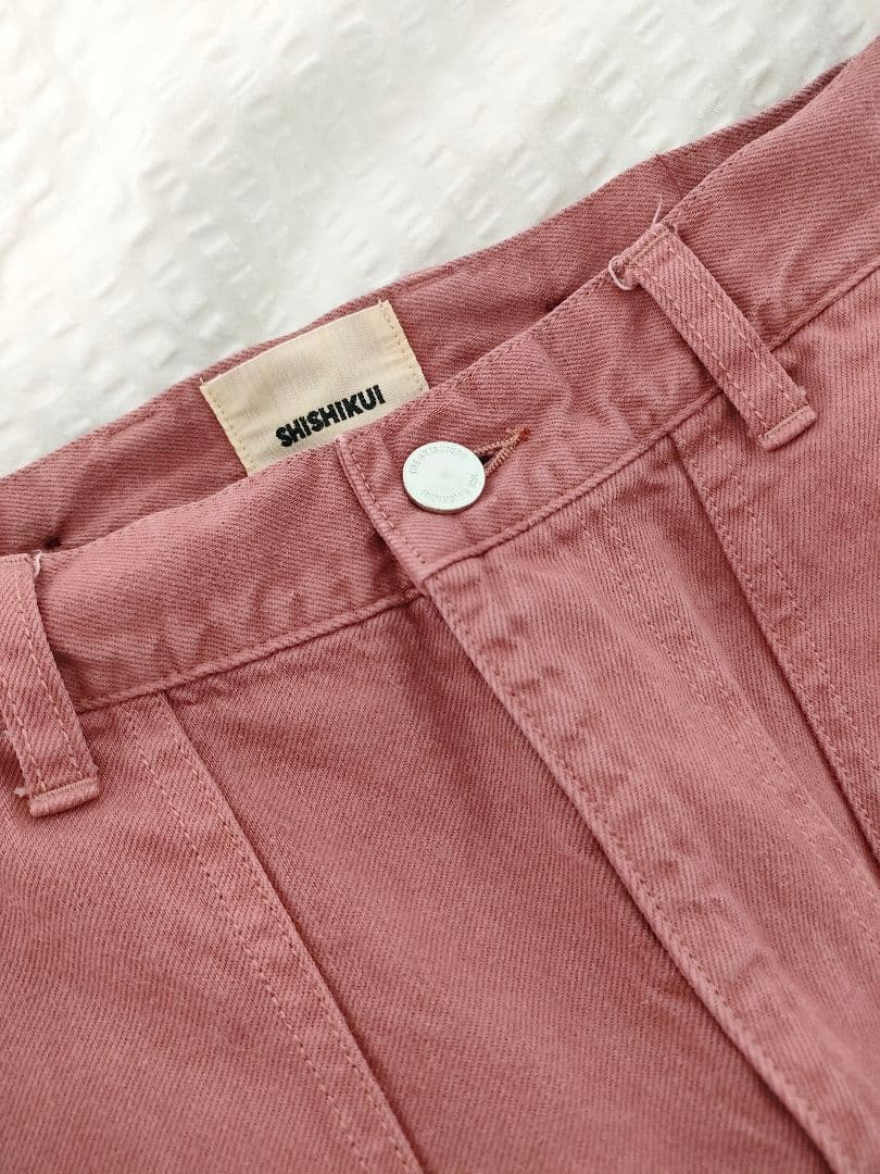 SHISHIKUI ペインターパンツダークピンクサイズ34